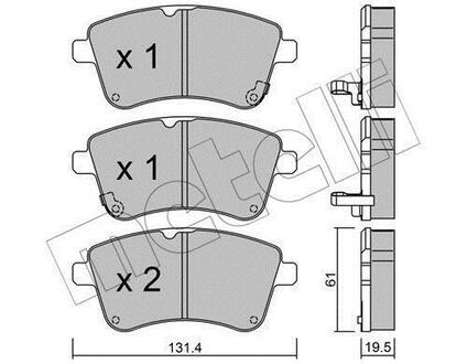 22-0913-0 Metelli Комплект тормозных колодок, дисковый тормоз