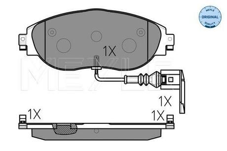 025 251 1720/W MEYLE Комплект тормозных колодок, дисковый тормоз