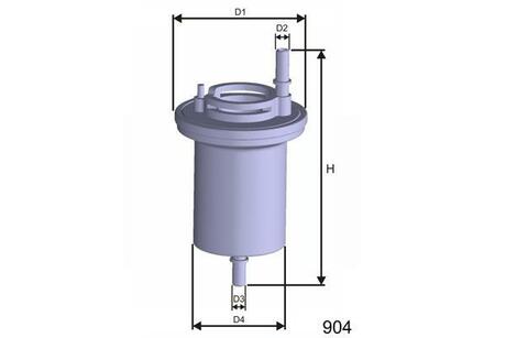 E100 MISFAT Фільтр паливний VAG 1.2/1.4/2.0 (без регулятора тиску)