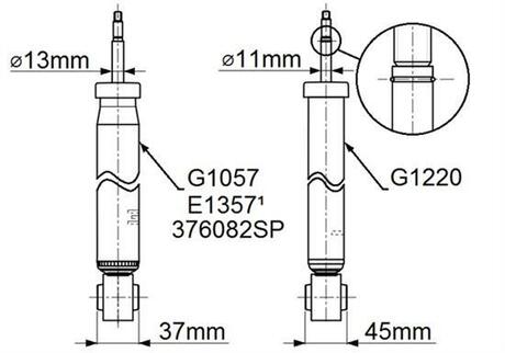 G1220 MONROE Амортизатор підвіски