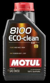 102888 MOTUL Олива моторна синтетична Motul "8100 Eco-clean 0W30", 1л