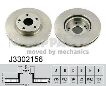 J3302156 NIPPARTS Тормозной диск