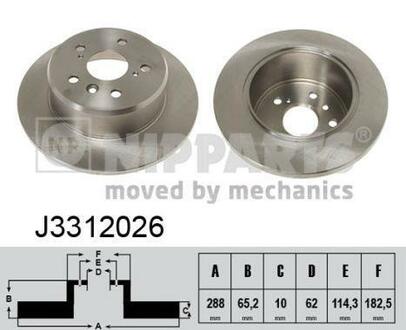 J3312026 NIPPARTS Тормозной диск