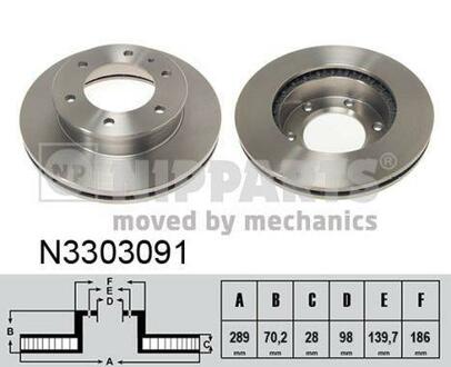 N3303091 NIPPARTS Гальмiвнi диски original