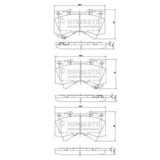 N3602136 NIPPARTS Комплект тормозных колодок, дисковый тормоз