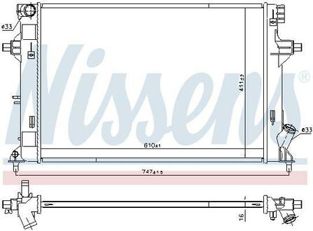 606552 NISSENS Радиатор, охлаждение двигателя