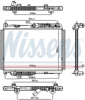 606662 NISSENS Радiатор