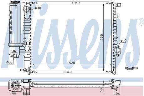 60743A NISSENS Радиатор, охлаждение двигателя