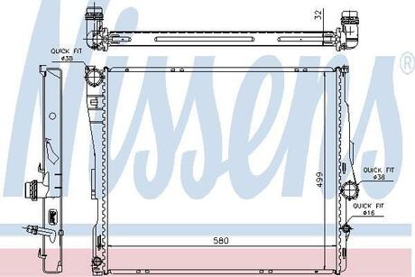 60807 NISSENS Радиатор, охлаждение двигателя