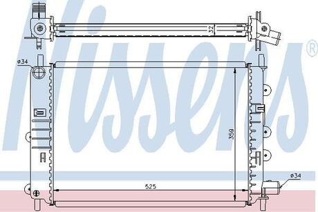 62164A NISSENS Радиатор, охлаждение двигателя