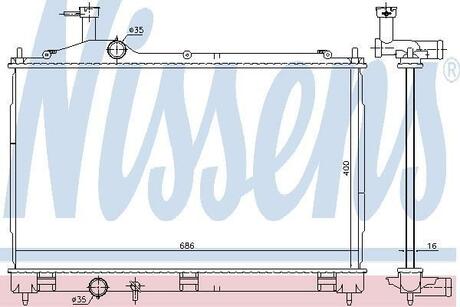 628967 NISSENS Радіатор охолоджування