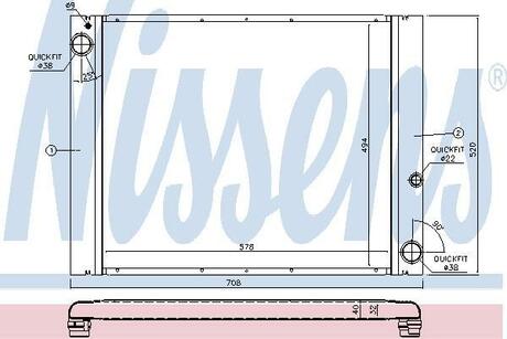 64325 NISSENS Радиатор, охлаждение двигателя