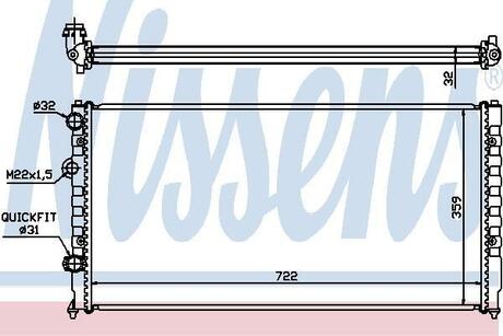 65252 NISSENS Радиатор, охлаждение двигателя