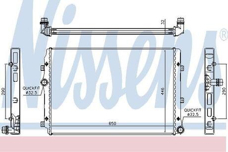 65309 NISSENS Радиатор, охлаждение двигателя