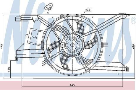 85243 NISSENS Вентилятор, охлаждение двигателя