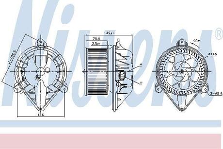 87174 NISSENS Вентилятор салону NISSENS 87174 оригінальна запчастина