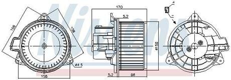 87392 NISSENS Вентилятор салону NISSENS 87392 оригінальна запчастина