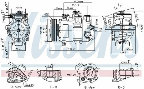 890757 NISSENS KOMPRESOR KLIMATYZACJI AUDI