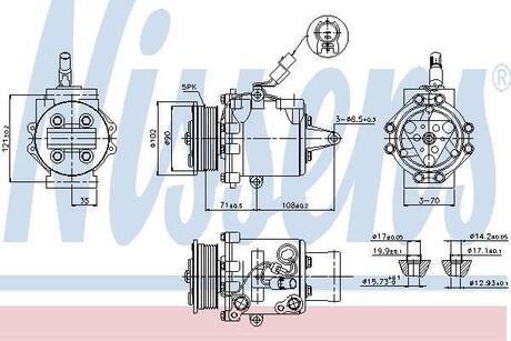 89591 NISSENS Компресор кондицiонера