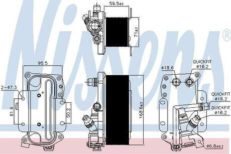 90936 NISSENS Масляний радіатор