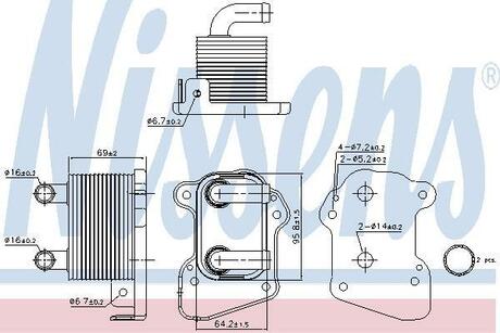 90978 NISSENS Масляный радіатор