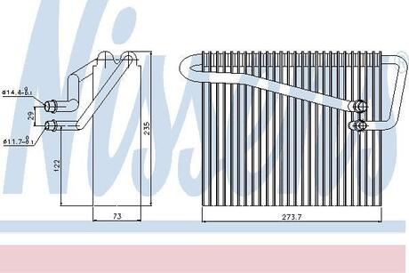 92301 NISSENS Испаритель, кондиционер