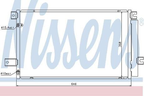 940022 NISSENS Конденсер кондиціонера