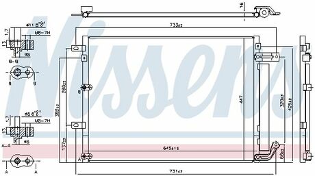 940675 NISSENS CHЈODNICA KLIMY JEEP CHEROKEE 13-