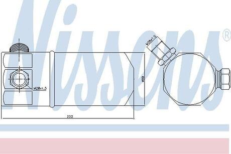 95117 NISSENS Осушувач кондиціонера AUDI 100 (90-) 1.6 i (+)(вир-во Nissens)
