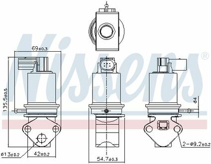 98179 NISSENS Клапан рециркуляціі ВГ (EGR) NISSENS 98179