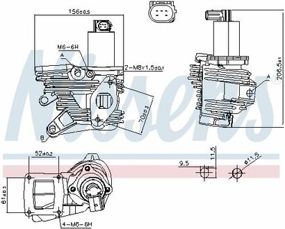 98189 NISSENS Клапан рециркуляціі ВГ (EGR) NISSENS 98189