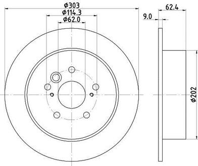 ND1004K Nisshinbo Диск тормозной задний Toyota RAV-4 1.8, 2.0 (00-05)/ Chery Tiggo 2.0, 2.4 (05-08) ()