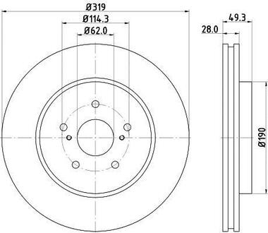 ND1018K Nisshinbo Диск тормозной передний Lexus RX 300, 400h, 350 (03-08) ()