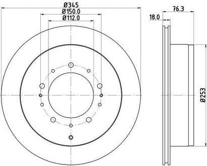 ND1029K Nisshinbo Диск гальмівний задний Toyota Land Cruiser 4.5, 4.6, 4.7, 5.7 (08-) ()