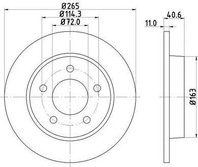 ND5008K Nisshinbo Диск тормозной задний Mazda 3 1.4, 1.6, 2.2 (04-) ()
