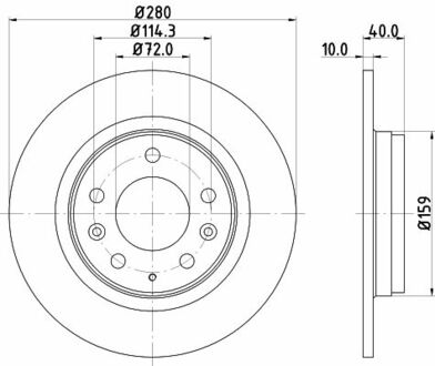 ND5014 Nisshinbo Диск гальмівний задний Mazda 6, MX-5 1.8, 2.0, 2.3 (02-) ()