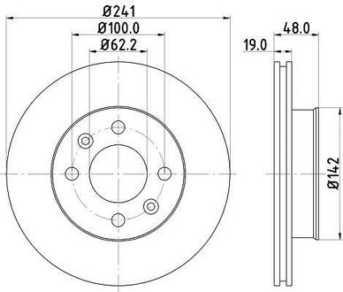ND6017 Nisshinbo Диск тормозной передний Hyundai Getz 1.1, 1.3, 1.5, 1.6 (02-05) ()
