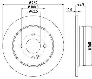 ND6075K Nisshinbo Диск тормозной задний Hyundai Accent IV/ Kia Rio III 1.4, 1.6 (10-) ()