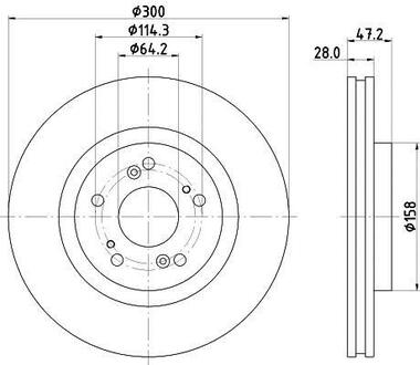 ND8014K Nisshinbo Диск тормозной передний Honda Accord 2.0, 2.4 (08-15) ()