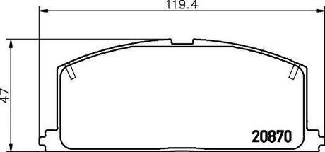 NP1001 Nisshinbo Колодки тормозные дисковые передні Toyota Fortuner, Hilux 2.5, 2.7, 3.0 (05-) ()