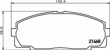 NP1004SC Nisshinbo Колодки тормозные дисковые передние Strong Ceramic Toyota Hiace 2.0, 2.4, 3.0 (9