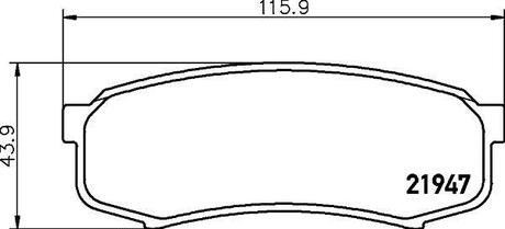 NP1008 Nisshinbo Колодки тормозные дисковые задні Toyota Land Cruiser 2.7, 3.0, 3.5, 4.2 (03-10) ()