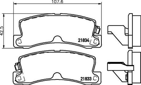 NP1011 Nisshinbo Колодки тормозные дисковые задні Lexus ES 3.0 (96-01) ()