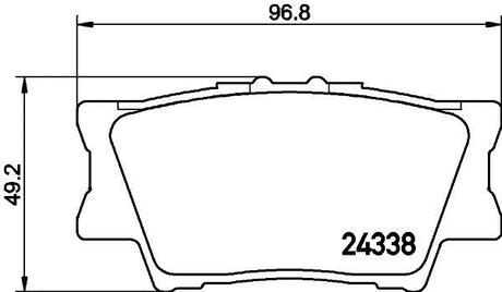 NP1016 Nisshinbo Колодки тормозные дисковые задні Toyota Camry, RAV-4 2.0, 2.4, 2.5 (08-) ()