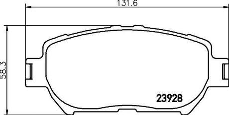 NP1017 Nisshinbo Колодки тормозные дисковые передні Toyota Camry 2.4, 3.0, 3.3 (01-06) ()