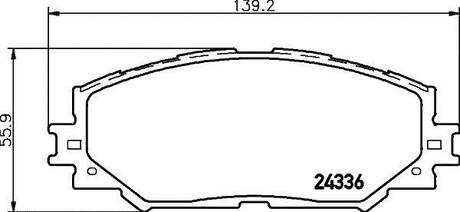 NP1019 Nisshinbo Колодки тормозные дисковые передні Toyota Auris,Corollla 1.3, 1.4, 1.6, 2.0 (07-),RAV 4 2.5 (12-) ()