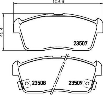 NP1023 Nisshinbo Колодки тормозные дисковые передние Chevrolet Cruze 1.3, 1.5 (00-08) ()