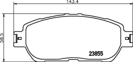 NP1024 Nisshinbo Колодки тормозные дисковые передние Lexus ES 3.0, 3.3 (01-06) ()