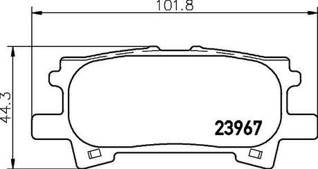 NP1028 Nisshinbo Колодки тормозные дисковые задні Lexus 300, 400h, 450h (06-08) ()