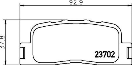 NP1030 Nisshinbo Колодки тормозные дисковые задние Camry 2.0, 2.4 (01-06) ()